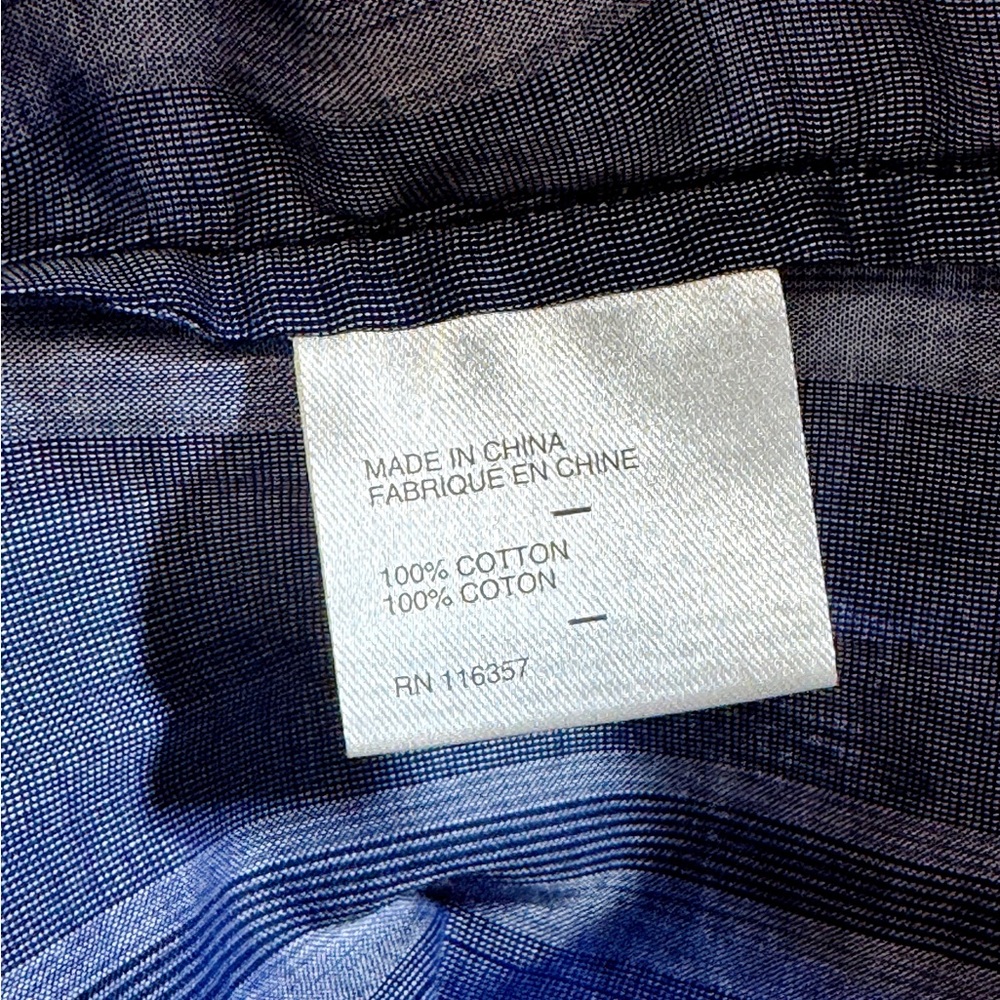 Zachary Prell Navy Striped Button Down Shirt - Picture 4 of 5